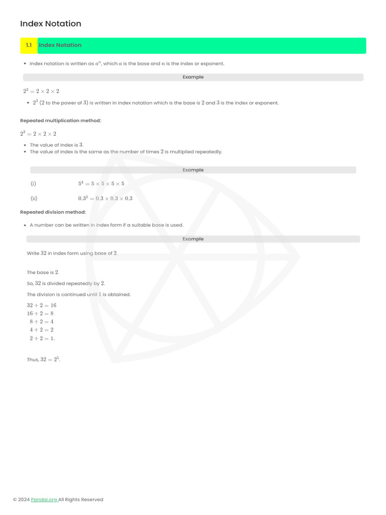 1 1 index notation pdf