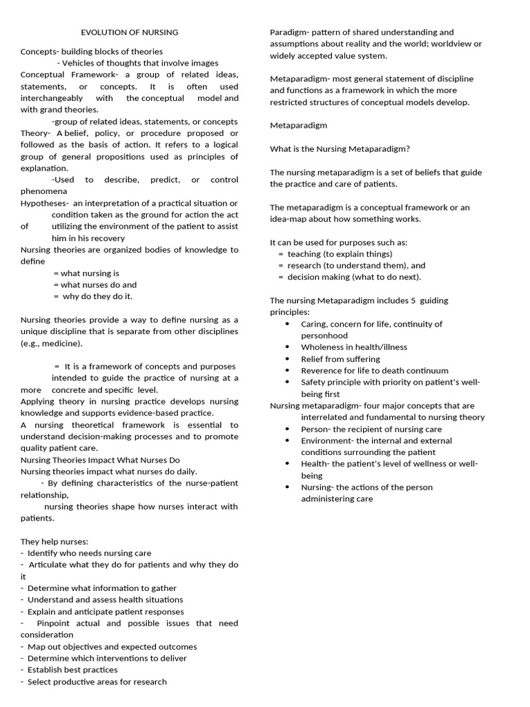 Evolution of nursing lesson 1 pdf