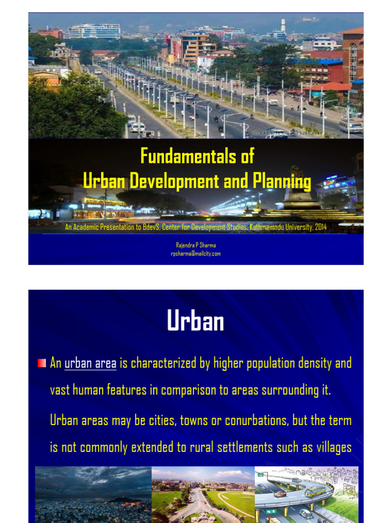 Fundamentals of Urban Planning and Devel-1 | PDF