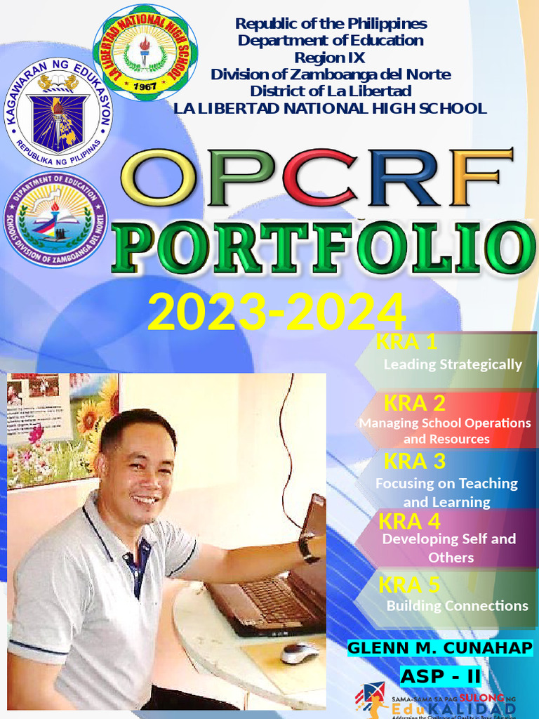 Opcrf with movs of glenn m cunahap asp ii 2023 2024 sy la libertad nhs