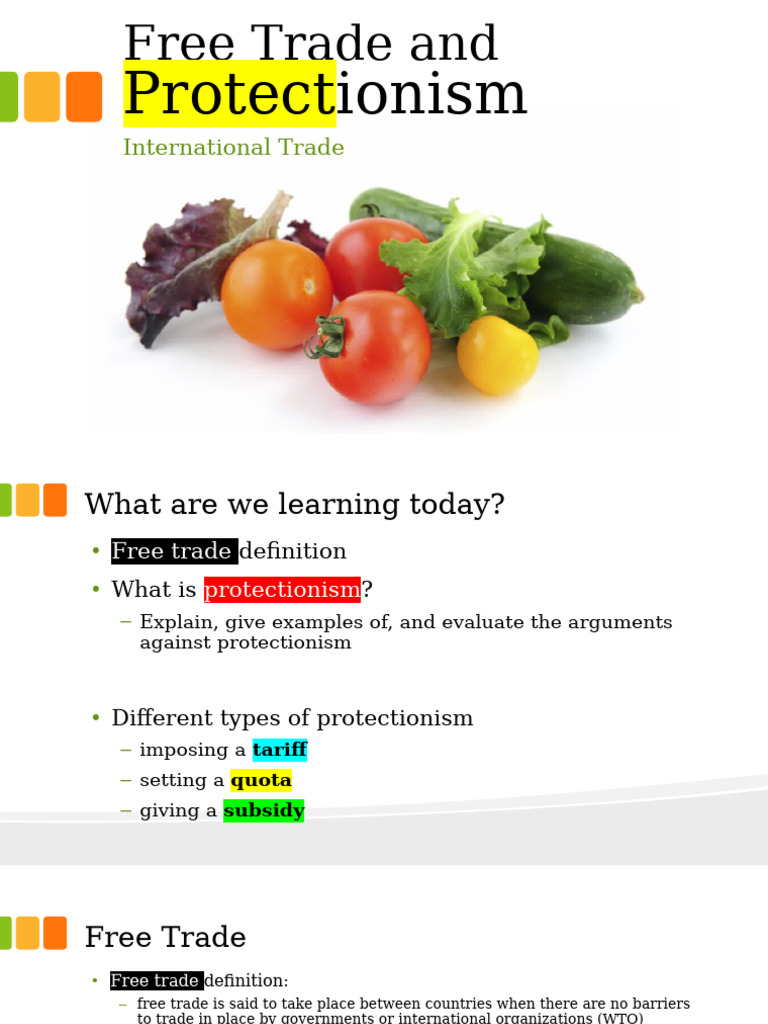 International Trade - Free Trade and Protectionism | PDF