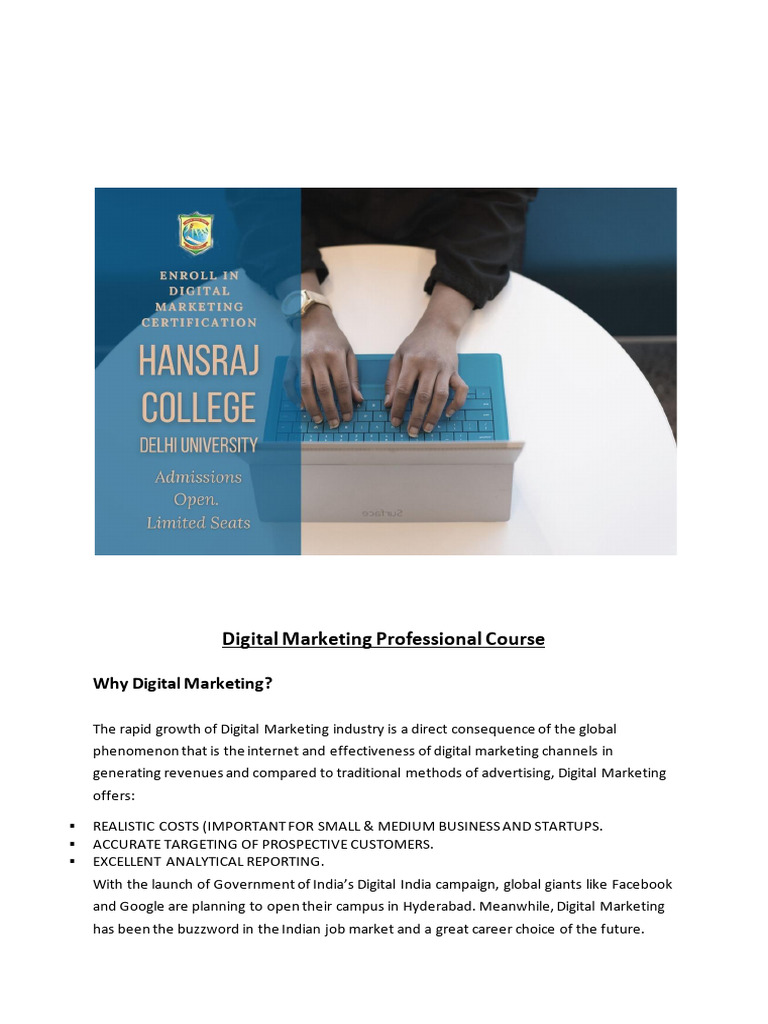 Digital Marketing Professional Course | PDF