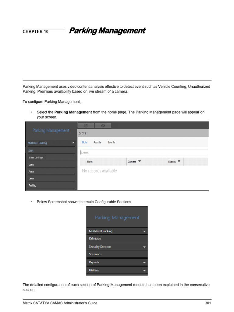 Parking Management Pdf Button Computing Live Preview