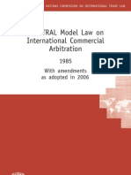 UNCITRAL Model Law on Itr. Commercial Arbitration