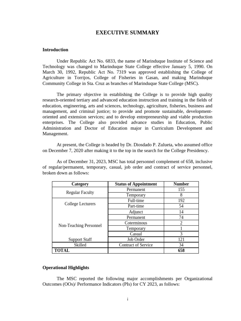 04-MSC2023 Executive Summary | PDF