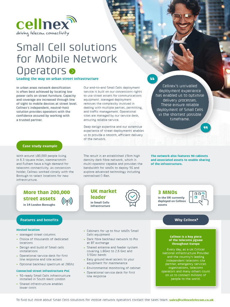 Small Cells Solutions For MNOs Short Brochure | PDF