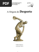 A Origem Do Desporto