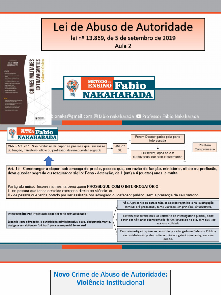 MFN LEi+de+Abuso+de+Autoridade 2023 Aula+2 Part+15+Ao+Final PDF | PDF