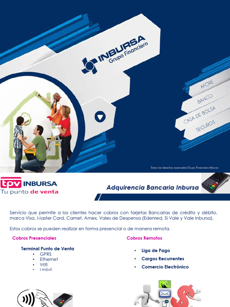 TPV Inbursa: Cobros y Beneficios | PDF | Tarjeta de débito | Tarjeta de ...