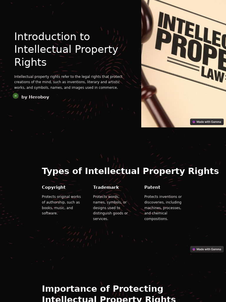 Introduction To Intellectual Property Rights | PDF