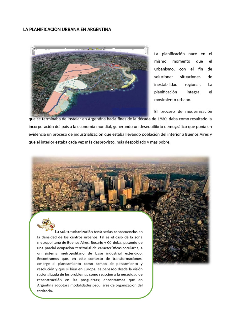 La Planificacion Urbana | PDF