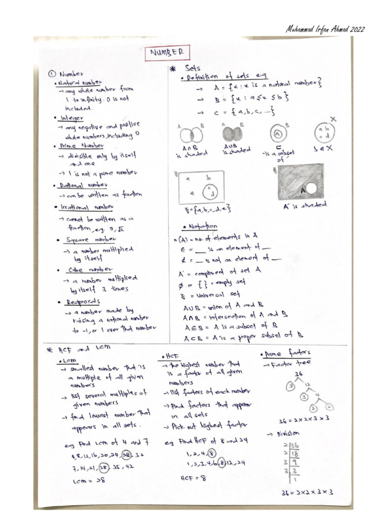 Notes 0580 Mathematics | PDF