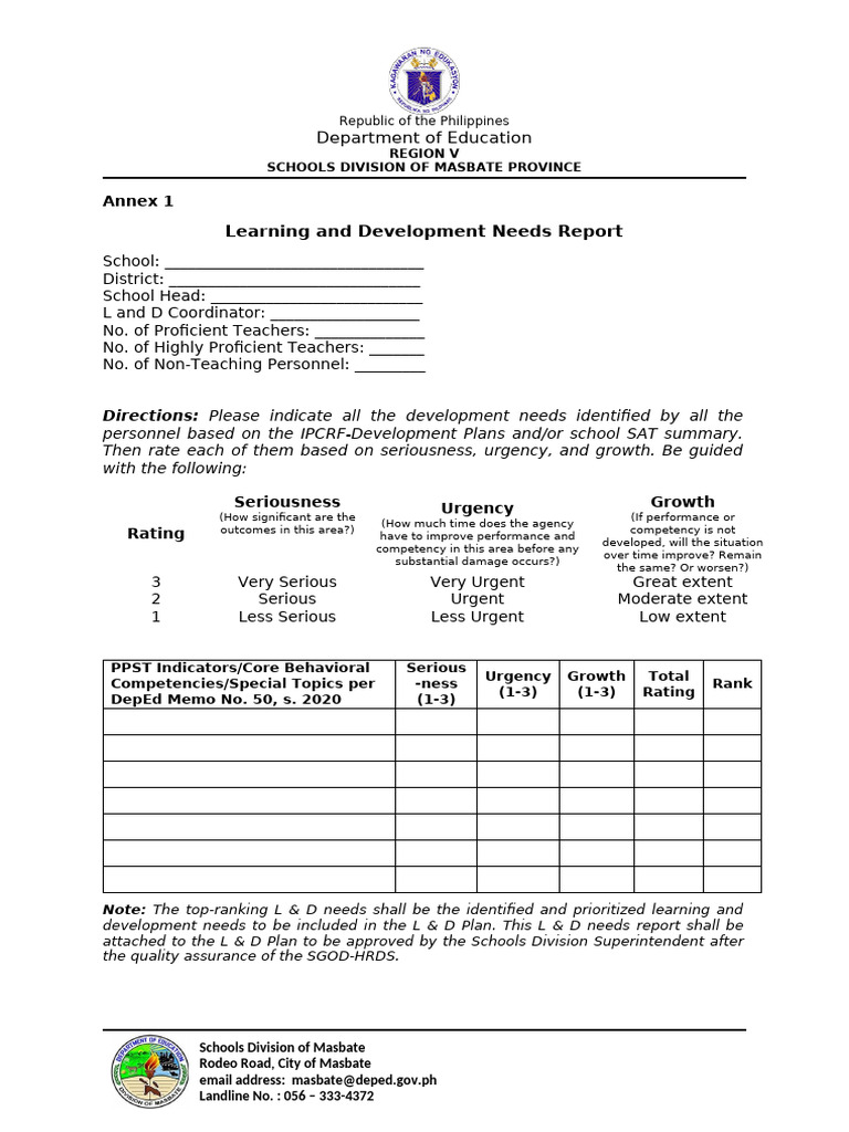 L d templates and tools pdf