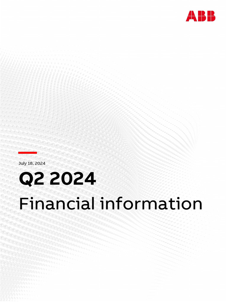 ABB Q2 202 Financial Information | PDF | Net Income | Dividend