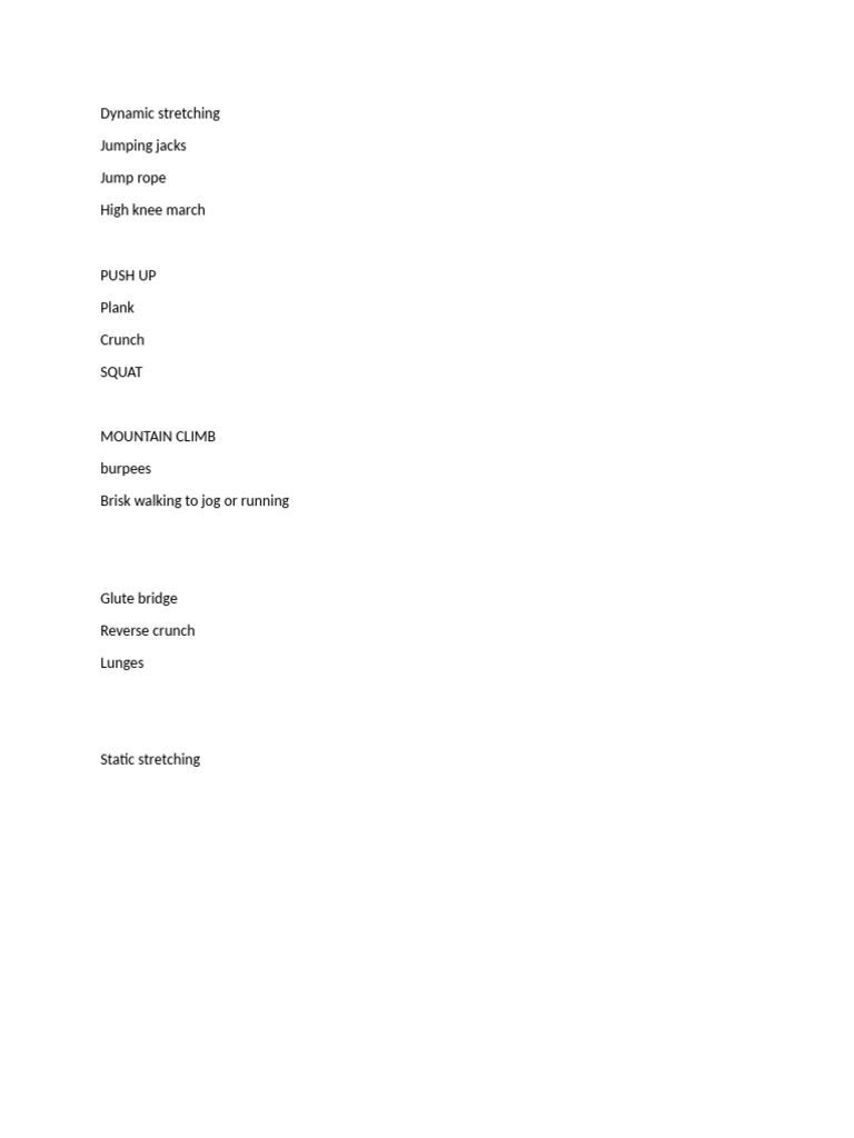 Dynamic stretching pdf