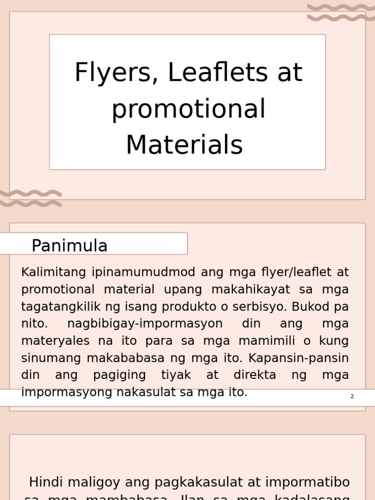 Mga Flyer at Leaflet sa Tagalog | PDF | Career & Growth | Business