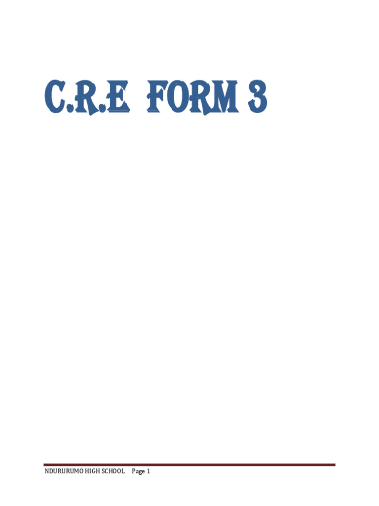 Form 3 Notes | PDF | Spiritual Gift | Prophet