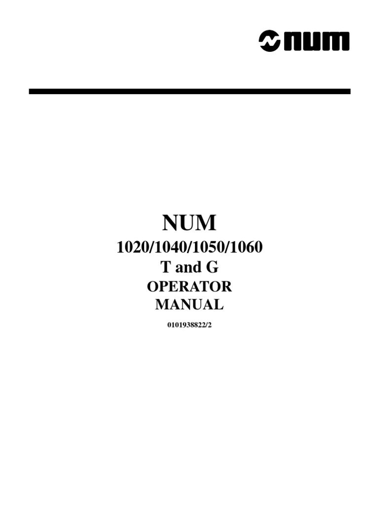 Operator Manual Num10xx Serie | PDF | Cartesian Coordinate System ...