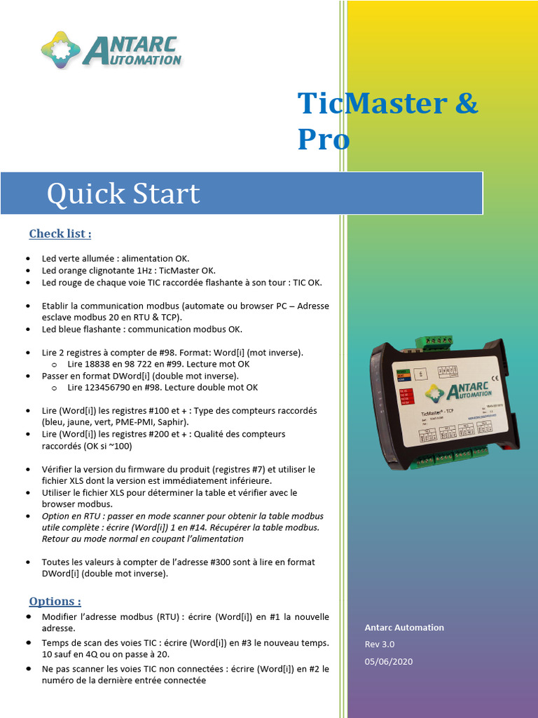 TicMaster-V3.0 - QuickStart | PDF