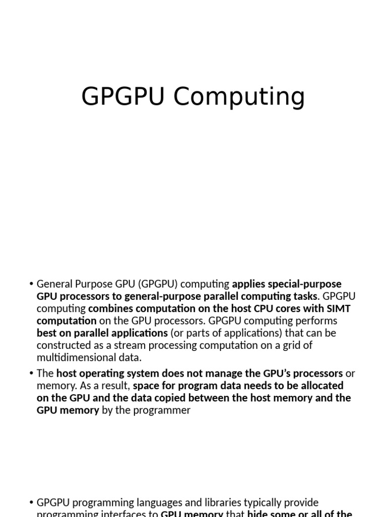 Lecture 3 GPGPU Computing | PDF