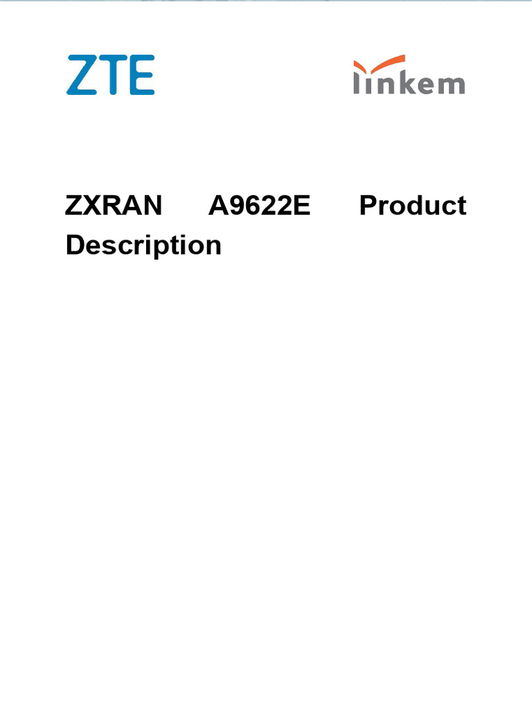 ZXRAN A9622E Product Description | PDF