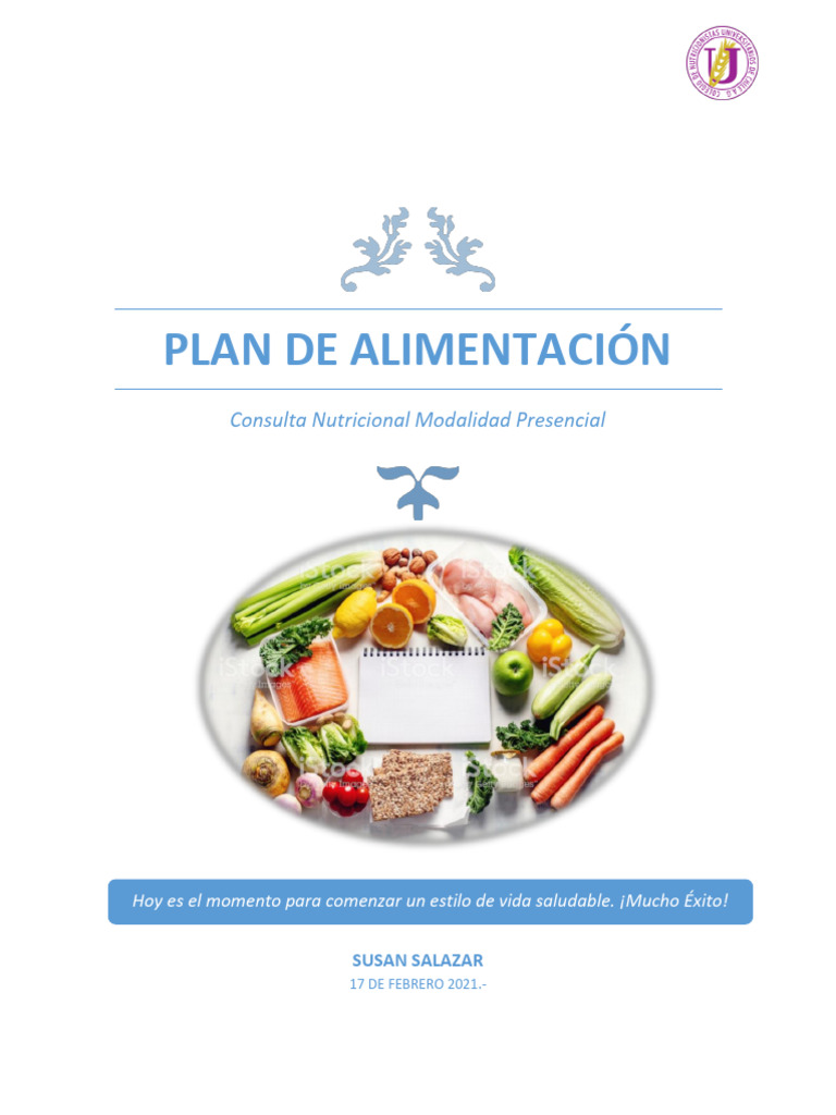 Plan de Alimentación Saludable Personalizado | PDF | Nutrición | Dieta ...