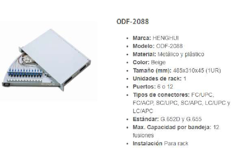 Datasheet ODF-2088 | PDF