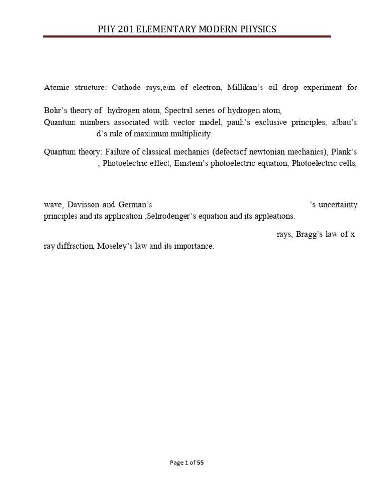 Phy 201 Chapter One 1 | PDF