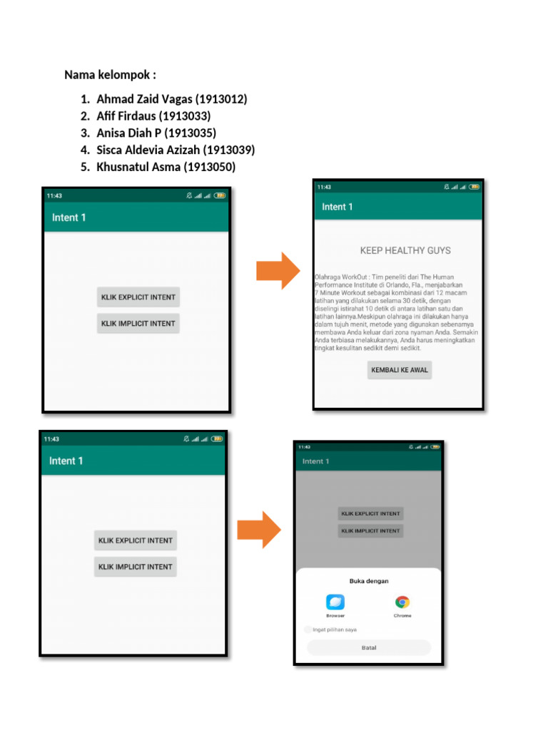 Implementasi Intent di Android | PDF | Teknologi & Rekayasa