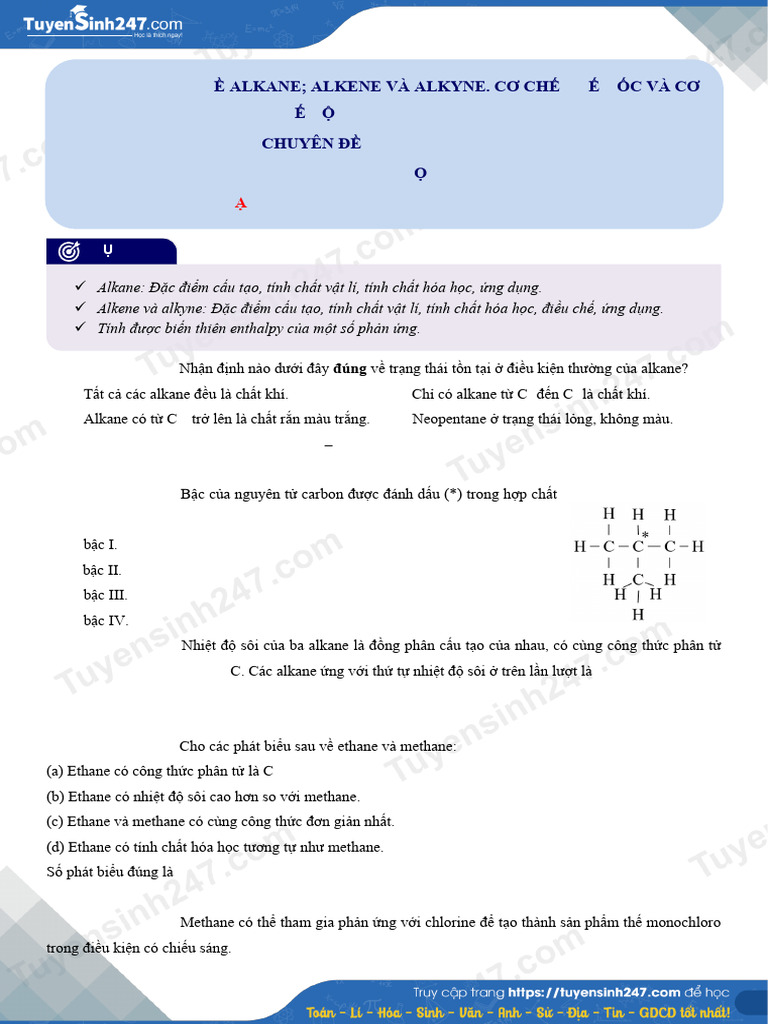Alkane Alkene Alkyne S2 Pdf