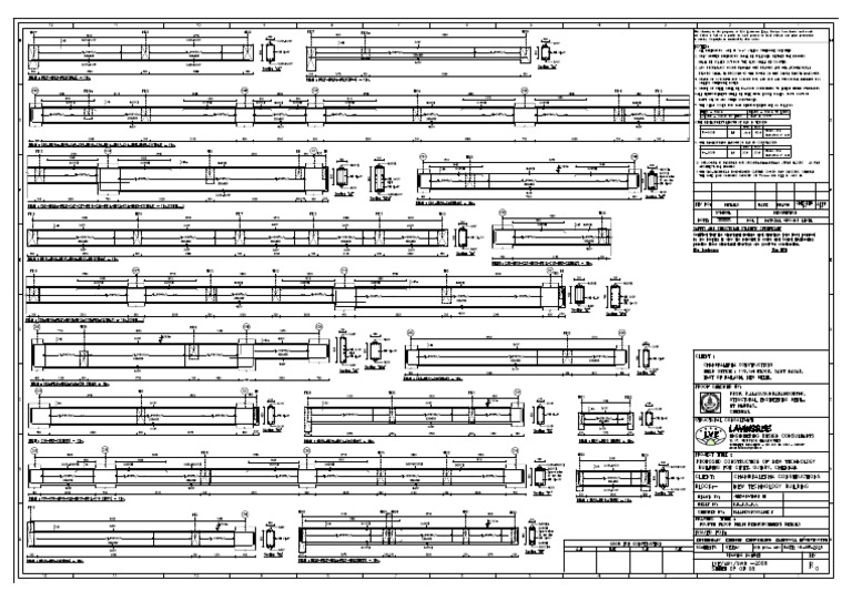 P - 491 - 2008 - Fourth Floor Beam Reinforcement Details SH 7 0f 8 | PDF