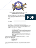 Monticello Baseball HOF Nomination Form