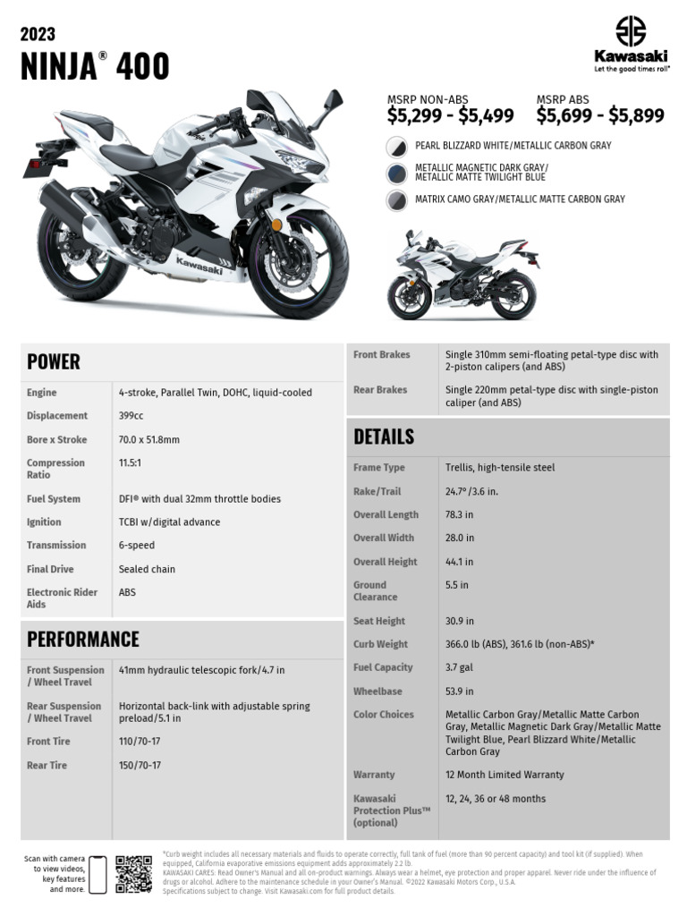2023 Ninja 400 Abs Pdf