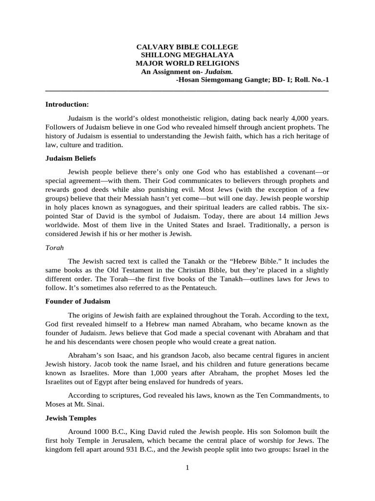 Judaism | PDF