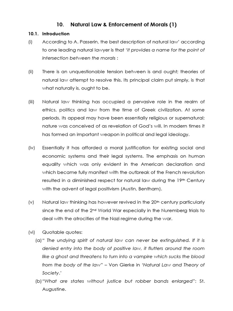 Chapter 10 - Natural Law Part 1 | PDF