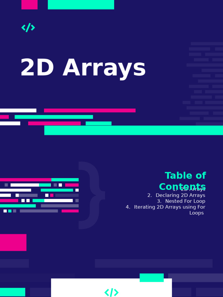Module 5 - 2D Arrays | PDF