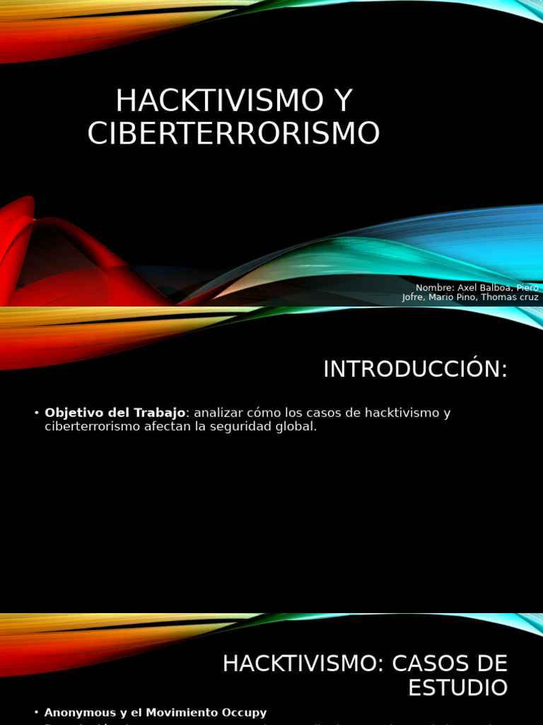 Hacktivismo y Ciberterrorismo | PDF