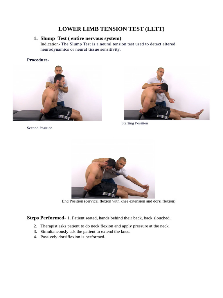 Lower Limb Tension Test | PDF