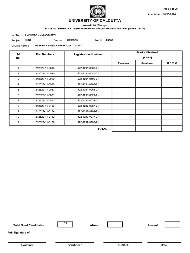 Sem-Iii Hisg Cc3-Ge3 | PDF