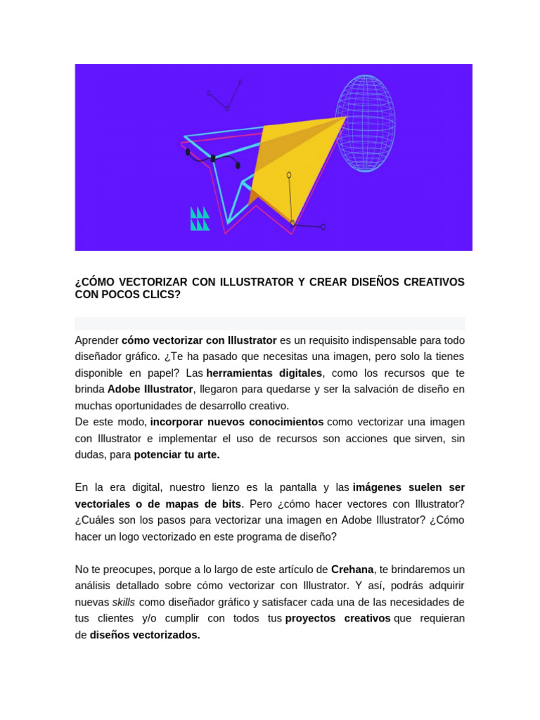 Cómo vectorizar imágenes en Illustrator | PDF | Ilustrador Adobe ...