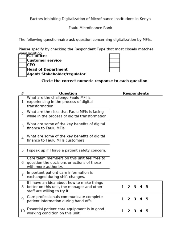 Likert Scale Template Excel 02 | PDF
