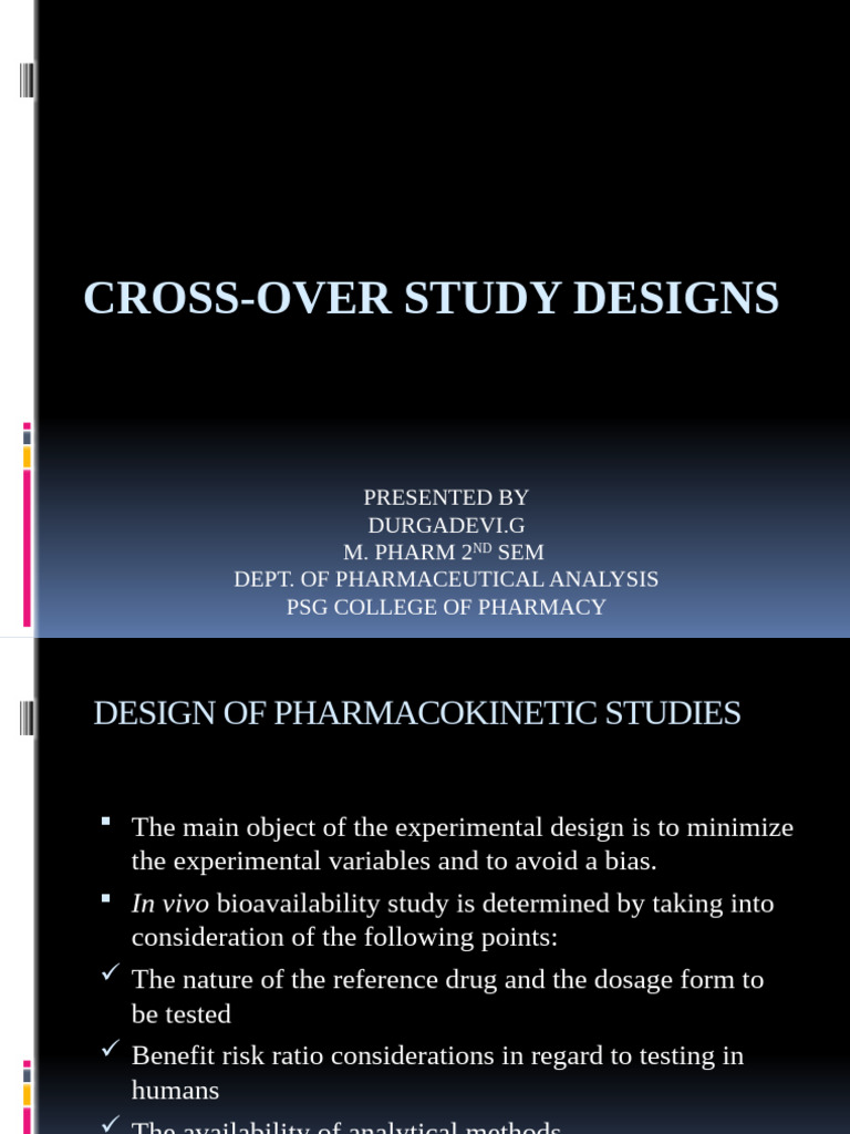 Crossoverstudydesign 220120050424 | PDF