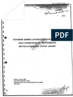  Informe sobre los restos humanos atribuidos al Movimiento Revolucionario Tupac Amaru realizado por José Pablo Baraybar en Julio del año 2001