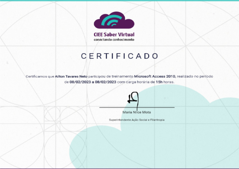 Certificado Access | PDF