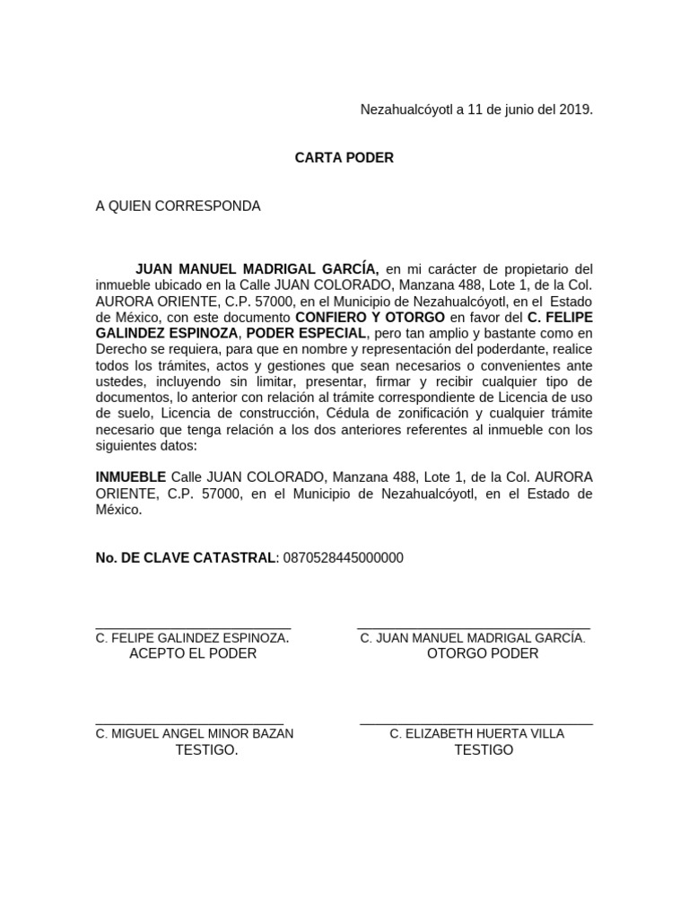 Poder Notarial para Trámites en Nezahualcóyotl | PDF | Derecho