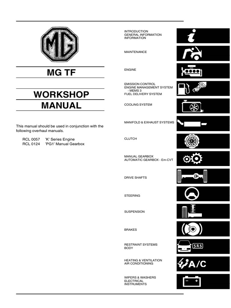 MG TF Factory Workshop Manual | PDF