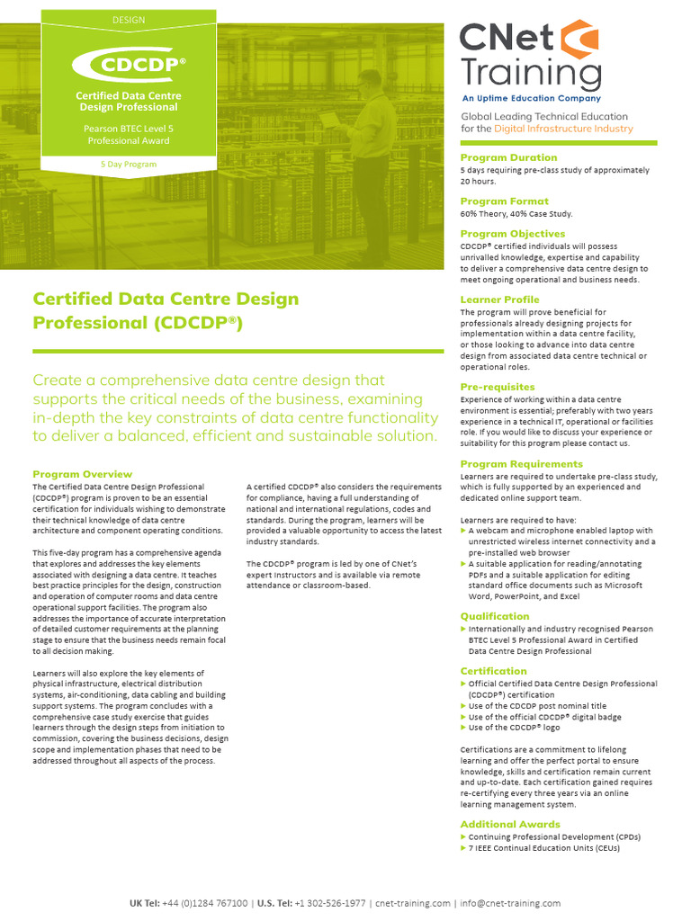 CERTIFIED DATA CENTRE DESIGN PROFESSIONAL PDF intelligence overview