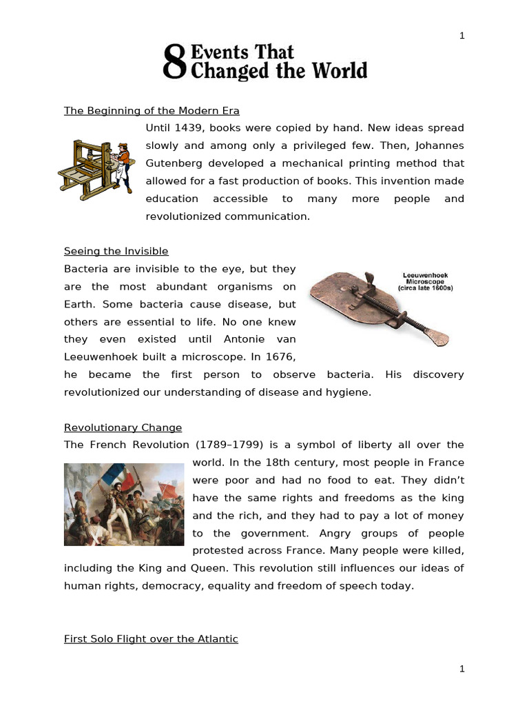 TEXT - 8 Events That Changed The World | PDF | World War II | Politics