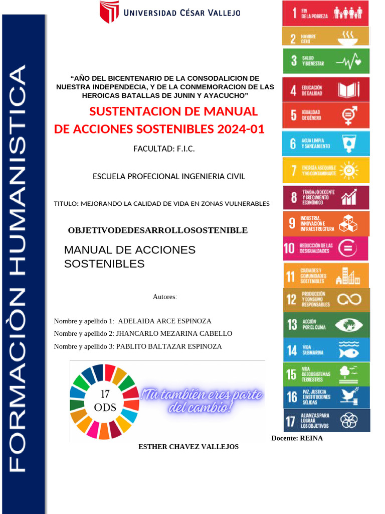 Manual de Acciones Sostenibles ODS | PDF | Desnutrición | Autosuperación