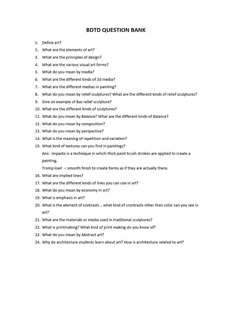 Comprehensive Art and Indian Art Q&A | PDF